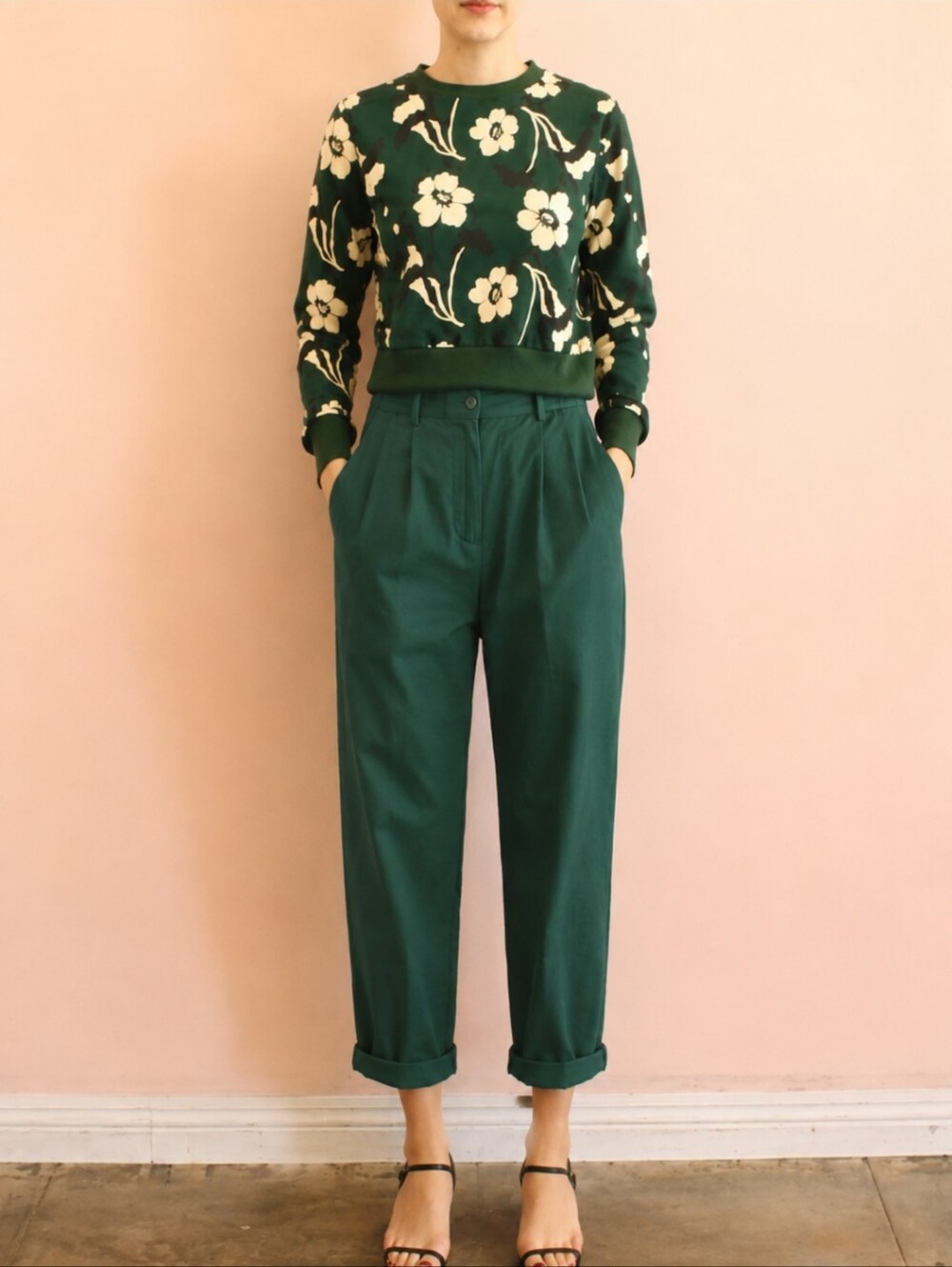WRAY FIEDLING PANTS IN GREEN - Picture 1 of 6